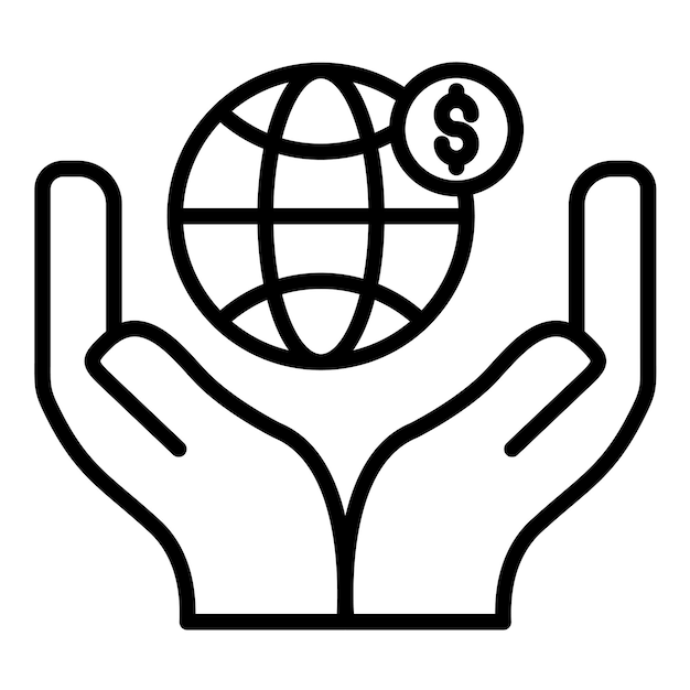 El icono vectorial de la organización sin fines de lucro se puede utilizar para el conjunto de iconos de caridad