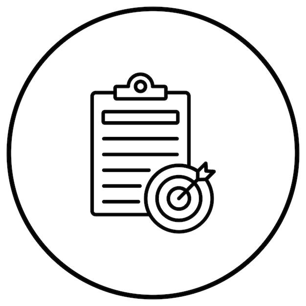 El icono vectorial orientado a objetivos se puede utilizar para el conjunto de iconos de Economía Empresarial