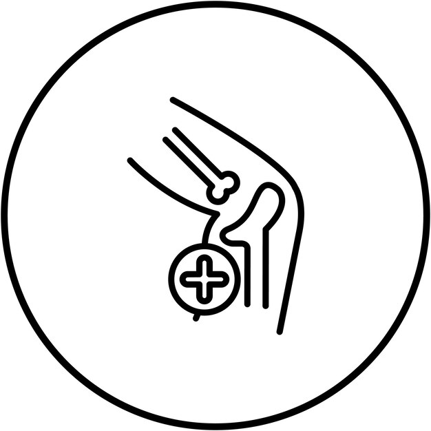 El icono vectorial de ortopedia se puede utilizar para el conjunto de iconos de Medicina I