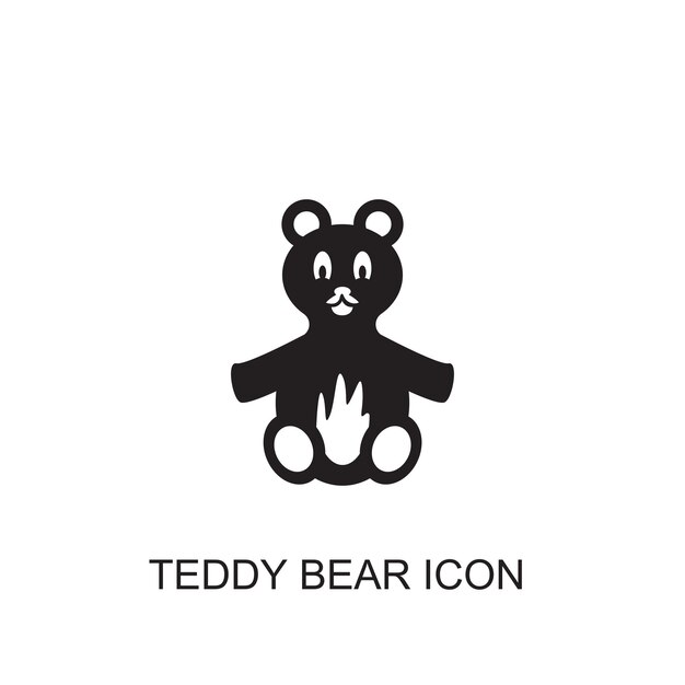 El icono vectorial del oso de peluche