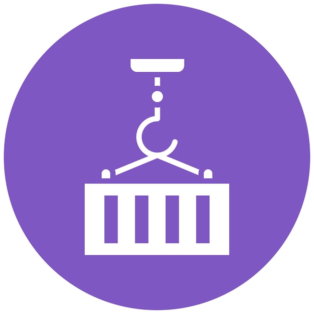 El icono vectorial de Overhead Cranebox se puede utilizar para el conjunto de iconos de fabricación