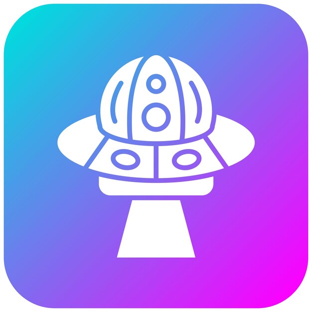 El icono vectorial de OVNI se puede usar para el conjunto de iconos de tecnología espacial