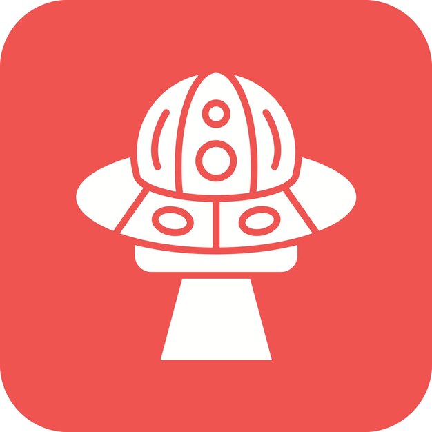 El icono vectorial de OVNI se puede usar para el conjunto de iconos de tecnología espacial