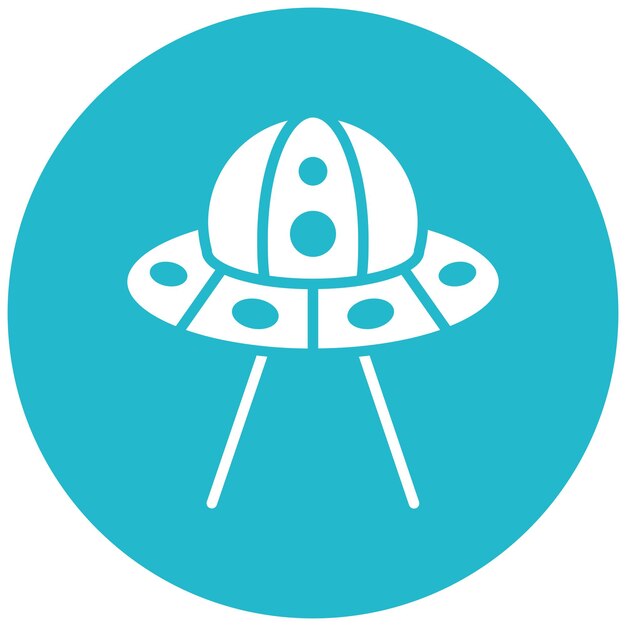 El icono vectorial de ovnis se puede usar para el conjunto de iconos de ciencia ficción