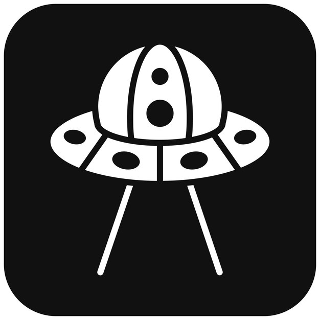 El icono vectorial de ovnis se puede usar para el conjunto de iconos de ciencia ficción