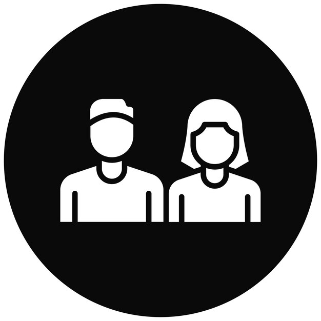 El icono vectorial de los padres se puede usar para el conjunto de iconos de la ducha de bebé