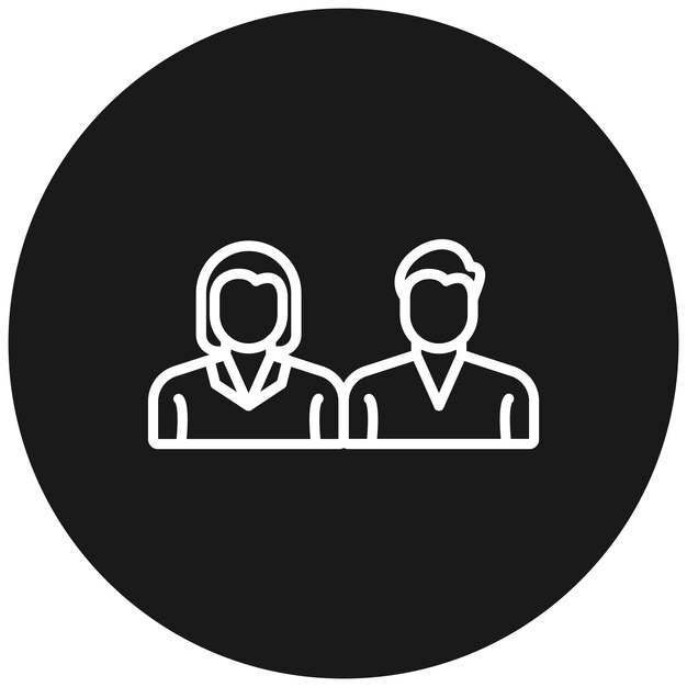 El icono vectorial de los padres se puede usar para el conjunto de iconos de limpieza