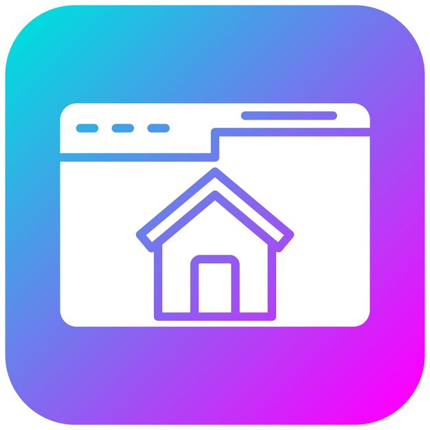 El icono vectorial de la página de inicio se puede utilizar para el conjunto de iconos de marketing