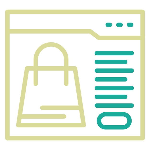 Icono vectorial de la página web de comercio electrónico Ilustración del conjunto de iconos de comercio electrónico