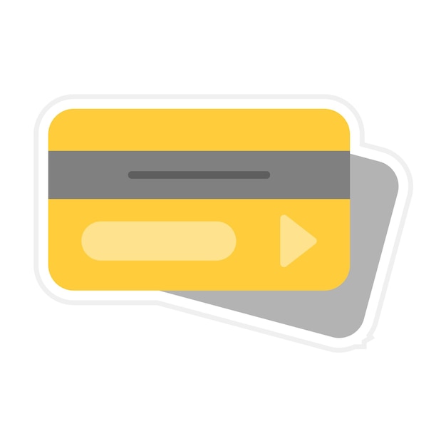 El icono vectorial de pago de tarjeta de crédito se puede utilizar para el conjunto de iconos de juegos en línea