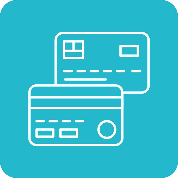 El icono vectorial de pago de tarjeta de crédito se puede utilizar para el conjunto de iconos de juegos en línea