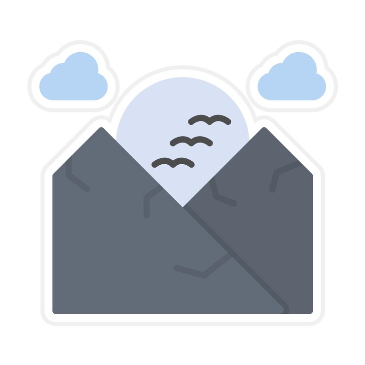 Vector el icono vectorial de paisaje de puesta de sol se puede usar para el conjunto de iconos de paisajes