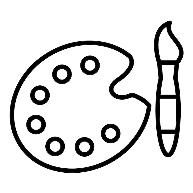 El icono vectorial de la paleta de colores se puede utilizar para el conjunto de iconos de características de la tela