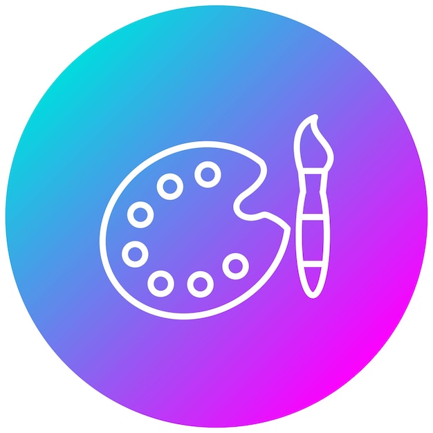 El icono vectorial de la paleta de colores se puede utilizar para el conjunto de iconos de características de la tela