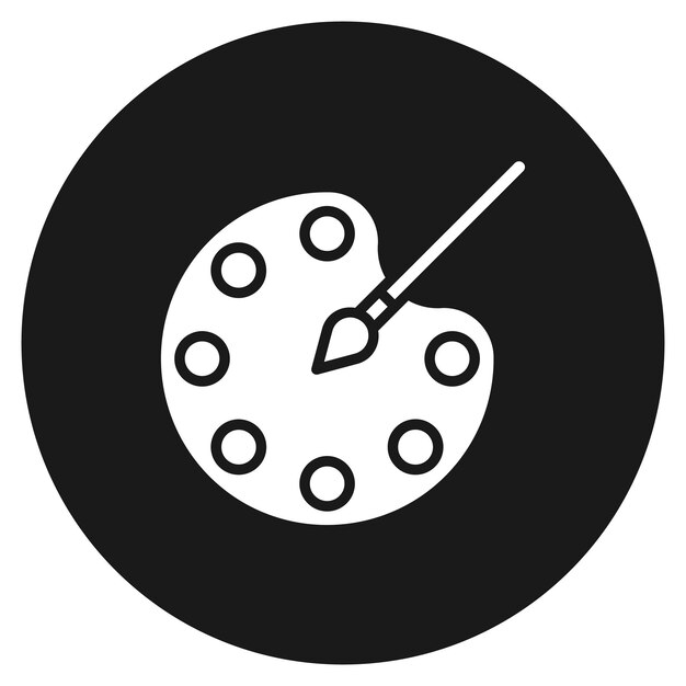 El icono vectorial de la paleta de colores se puede utilizar para el conjunto de iconos de papelería de Office