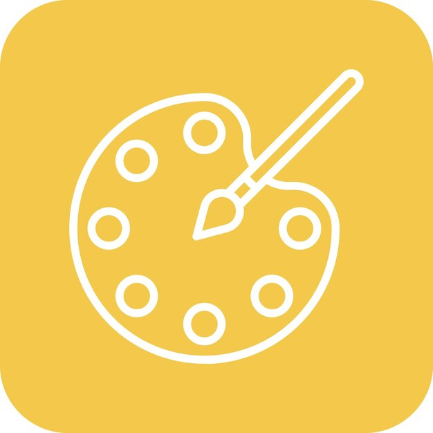 El icono vectorial de la paleta de colores se puede utilizar para el conjunto de iconos de papelería de Office