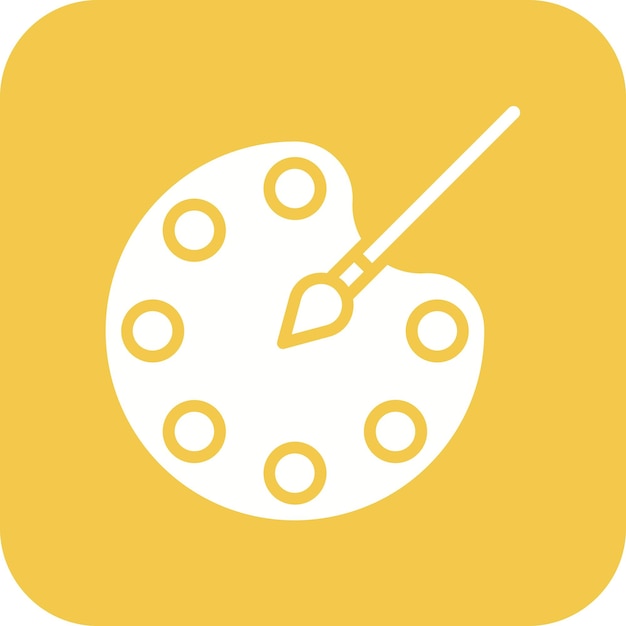 El icono vectorial de la paleta de colores se puede utilizar para el conjunto de iconos de papelería de Office