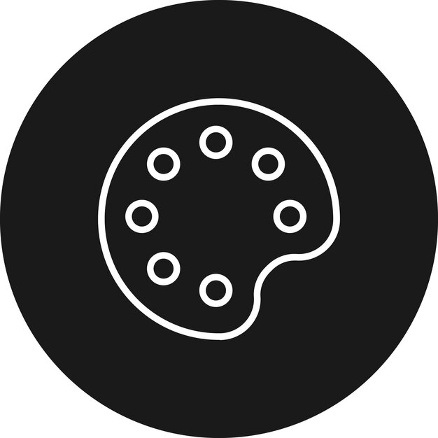 El icono vectorial de la paleta de pincel de pintura se puede utilizar para el conjunto de iconos de educación