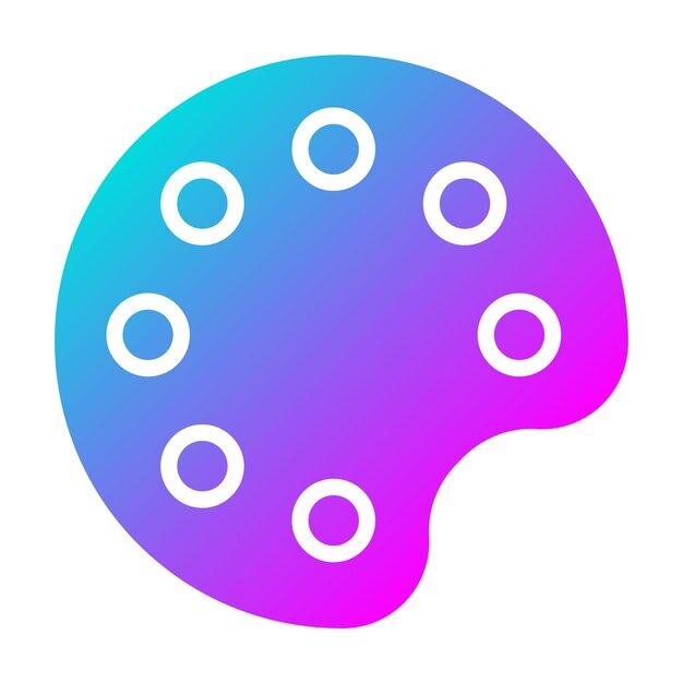 El icono vectorial de la paleta de pincel de pintura se puede utilizar para el conjunto de iconos de educación