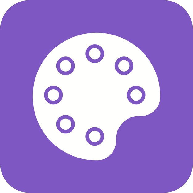 El icono vectorial de la paleta de pincel de pintura se puede utilizar para el conjunto de iconos de educación