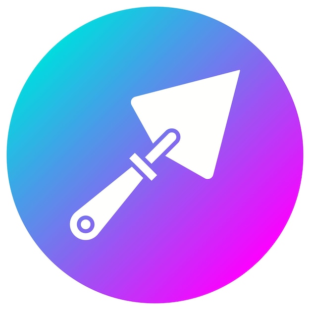 El icono vectorial de la paleta de yeso se puede utilizar para el conjunto de iconos de herramientas de construcción