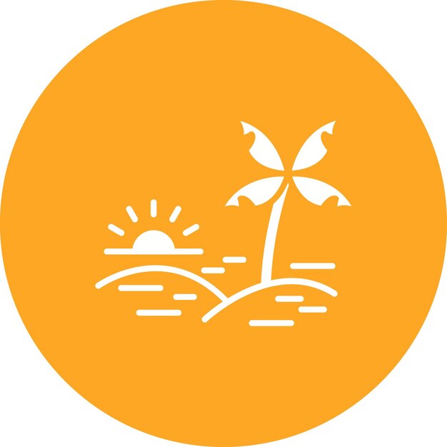 El icono vectorial de las palmeras se puede usar para el conjunto de iconos del desierto