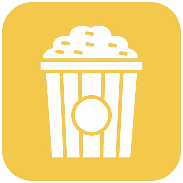 El icono vectorial de palomitas de maíz se puede usar para el conjunto de iconos de rugby