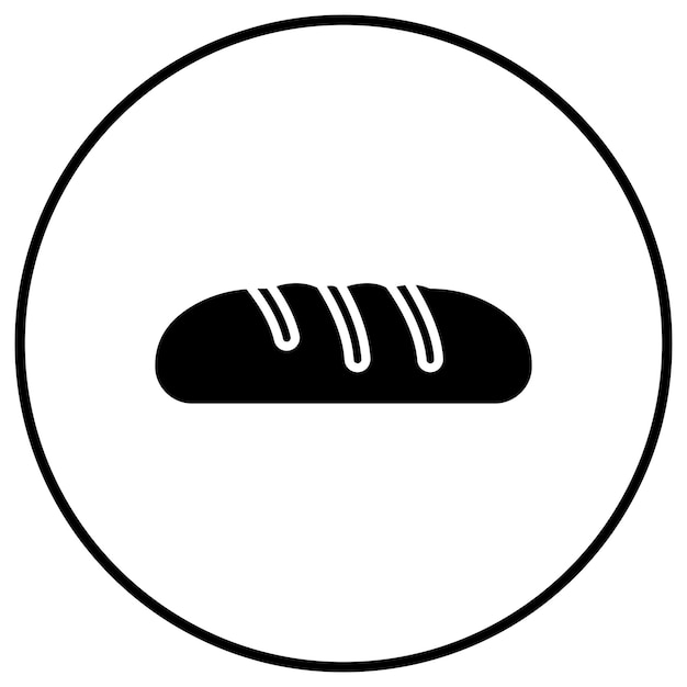 El icono vectorial del pan se puede usar para el conjunto de iconos de la mañana y el desayuno