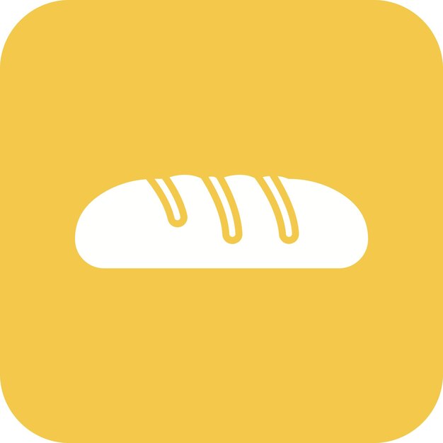 El icono vectorial del pan se puede usar para el conjunto de iconos de la mañana y el desayuno