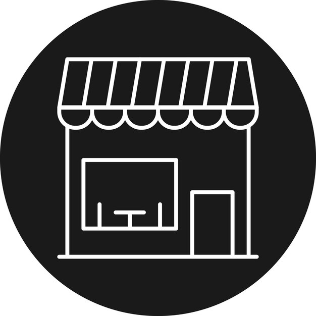 El icono vectorial de la panadería se puede usar para el conjunto de iconos de la panedería