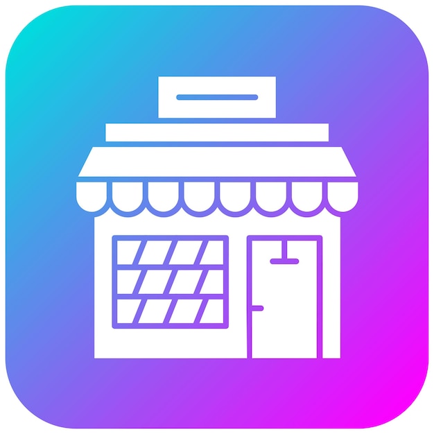El icono vectorial de la panadería se puede utilizar para el conjunto de iconos de tiendas y tiendas