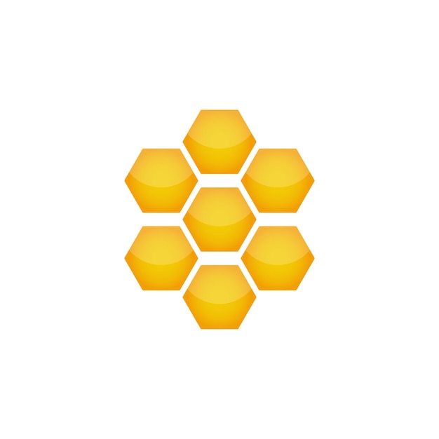 Icono vectorial de panal de miel Icono plano de color hexagonal para aplicaciones y web