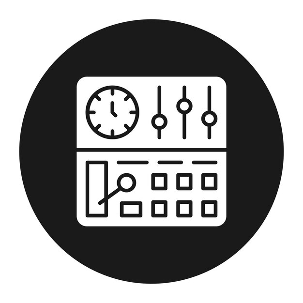 El icono vectorial del panel de control se puede utilizar para el conjunto de iconos de alojamiento web