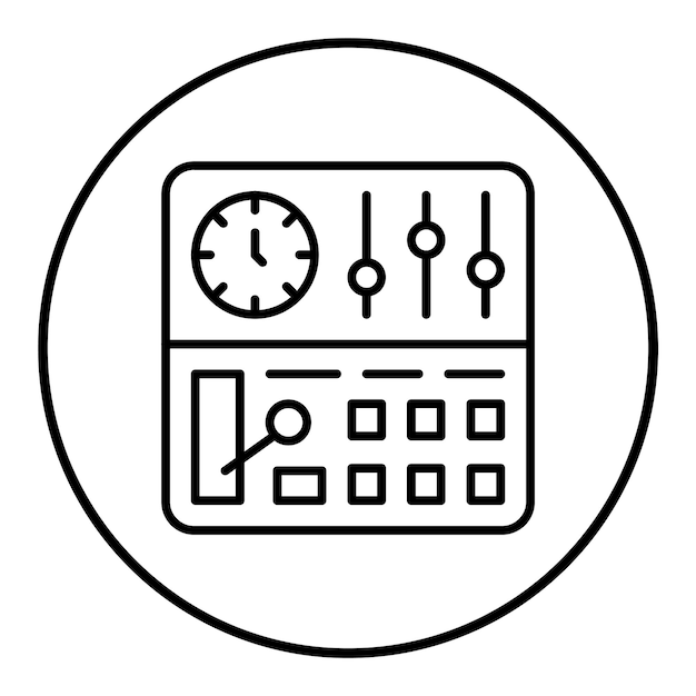 El icono vectorial del panel de control se puede utilizar para el conjunto de iconos de alojamiento web