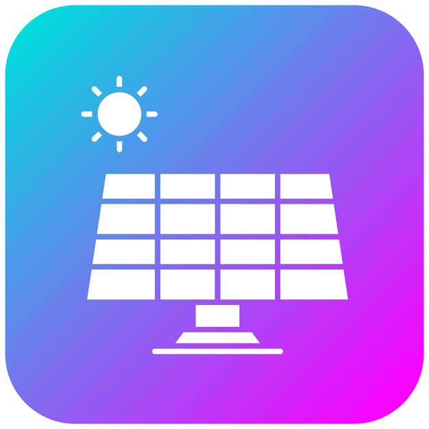 El icono vectorial del panel solar se puede utilizar para el conjunto de iconos de energía nuclear
