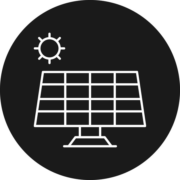 Vector el icono vectorial del panel solar se puede utilizar para el conjunto de iconos de energía nuclear