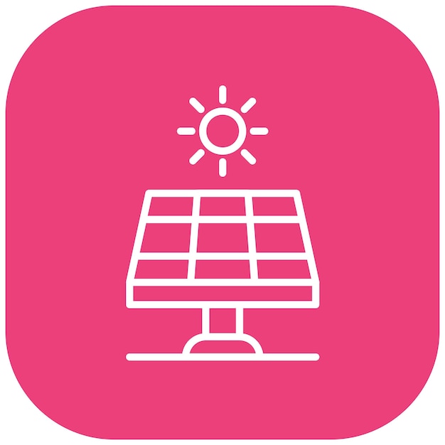 El icono vectorial del panel solar se puede utilizar para el conjunto de iconos de fabricación