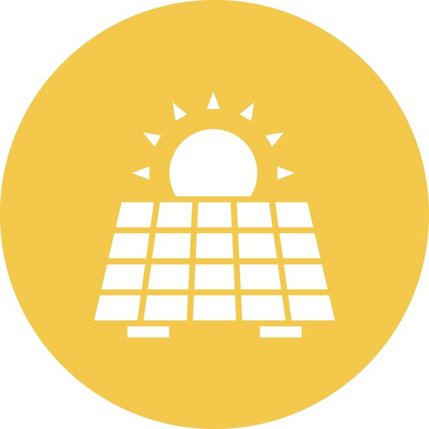 El icono vectorial del panel solar se puede utilizar para el conjunto de iconos de Smart Home