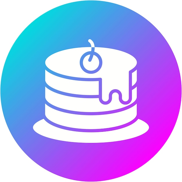 El icono vectorial de panqueques se puede usar para el conjunto de iconos de dulces y caramelos
