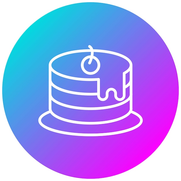 El icono vectorial de panqueques se puede usar para el conjunto de iconos de dulces y caramelos