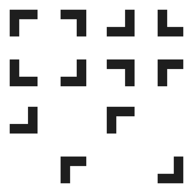 El icono vectorial de pantalla completa se establece aislado sobre un fondo blanco