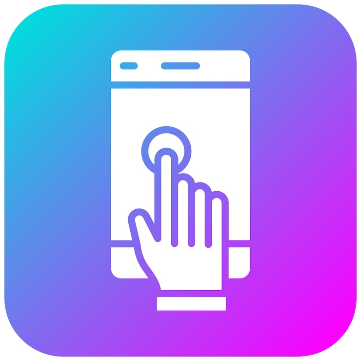 Vector el icono vectorial de la pantalla táctil se puede utilizar para el conjunto de iconos de la experiencia del usuario