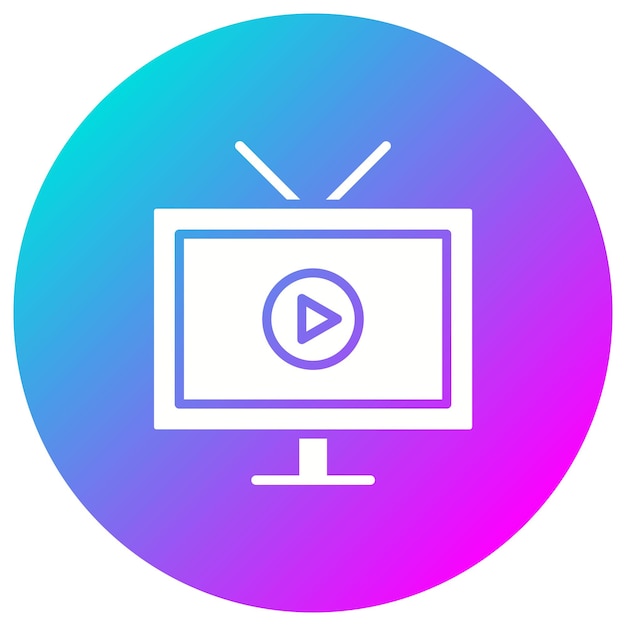 El icono vectorial de la pantalla de la TV se puede utilizar para el conjunto de iconos de entretenimiento
