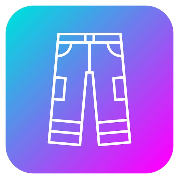 El icono vectorial de los pantalones de bomberos se puede usar para el conjunto de iconos de bomberos