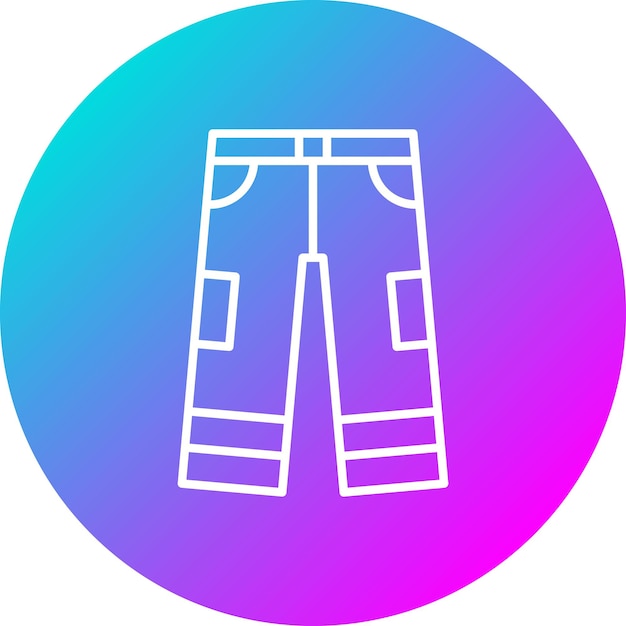 El icono vectorial de los pantalones de bomberos se puede usar para el conjunto de iconos de bomberos