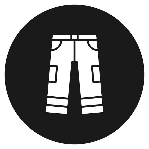 El icono vectorial de los pantalones de bomberos se puede usar para el conjunto de iconos de bomberos