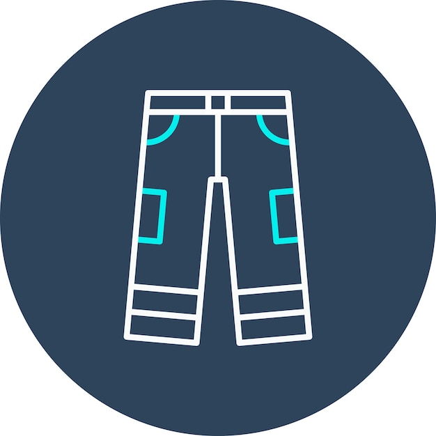 El icono vectorial de los pantalones de bomberos se puede usar para el conjunto de iconos de bomberos