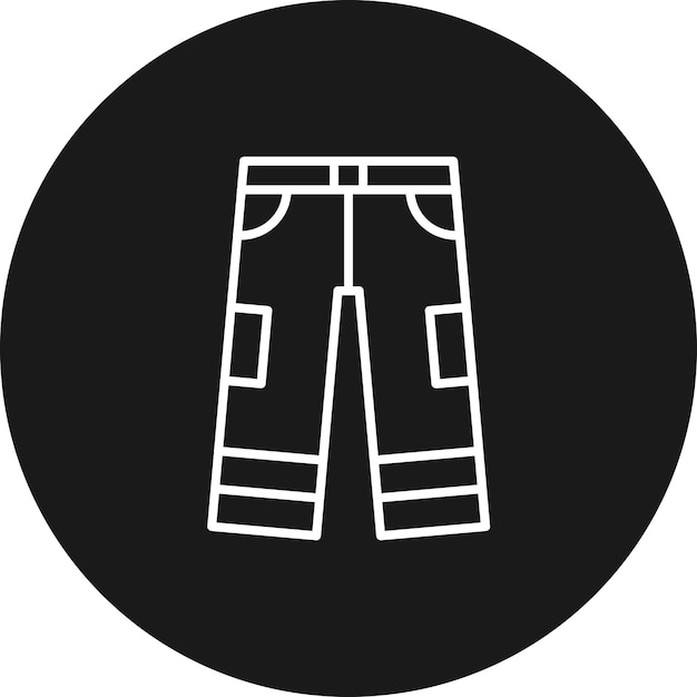 El icono vectorial de los pantalones de bomberos se puede usar para el conjunto de iconos de bomberos