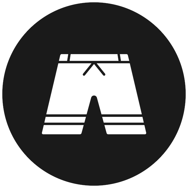 El icono vectorial de pantalones cortos se puede usar para el conjunto de iconos de atletismo
