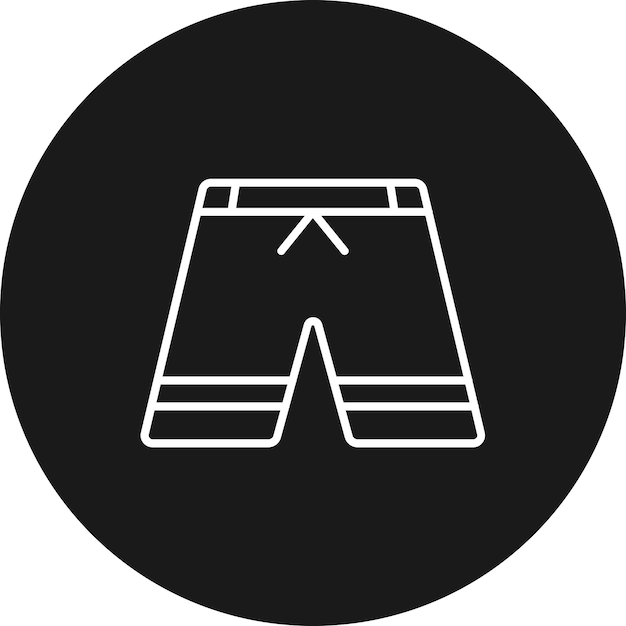 El icono vectorial de pantalones cortos se puede usar para el conjunto de iconos de atletismo